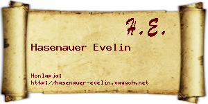 Hasenauer Evelin névjegykártya